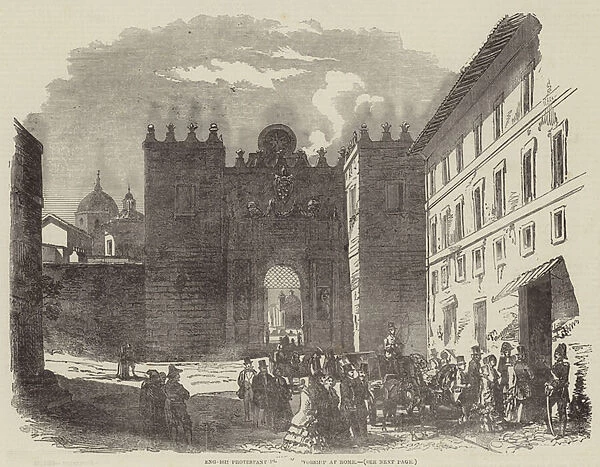 English Protestant Place of Worship at Rome (engraving)