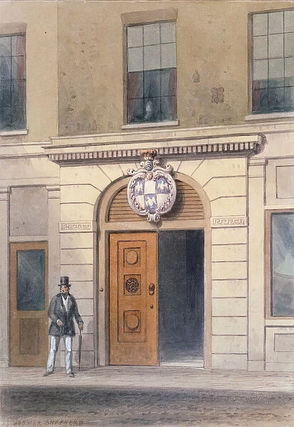 The Entrance to Tallow Chandlers Hall, 19th (w  /  c on paper)