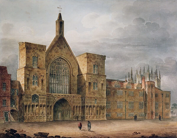 Entrance to Westminster Hall, 1807 (w  /  c on paper)