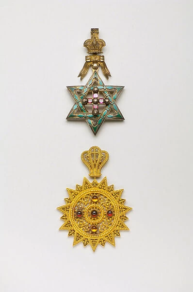Ethiopia: insignia of the Order of the Solomon Seal, 1875-1900 - insignia of great cross