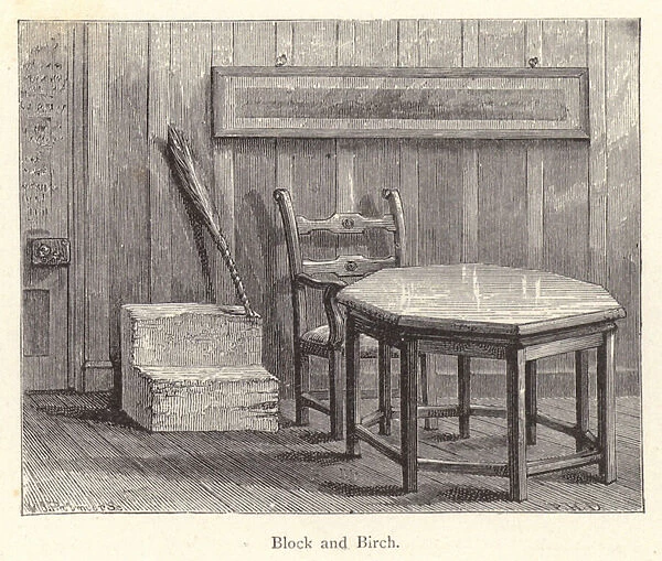 Eton College: Block and Birch (engraving)