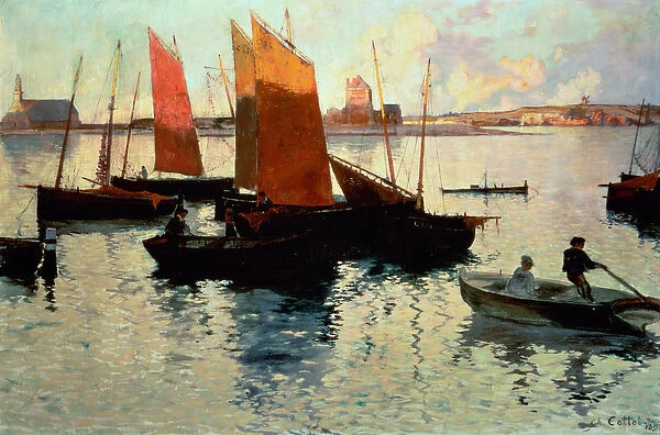 Evening Light at the Port of Camaret, 1892 (oil on canvas)