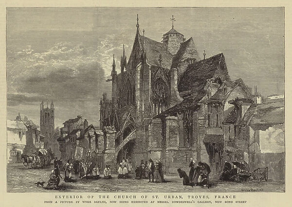 Exterior of the Church of St Urban, Troyes, France (engraving)