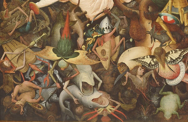 The Fall of the Rebel Angels, 1562 (oil on panel) (detail of 74037)