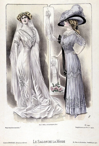 Fashion Show, on 16  /  04  /  1910: wedding dress