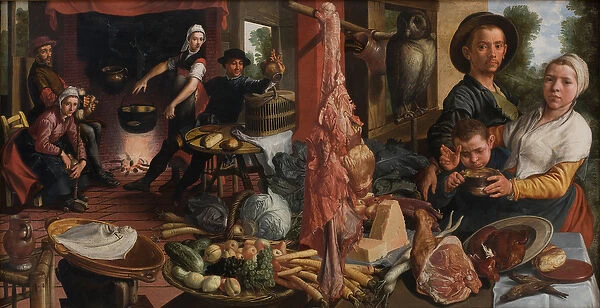 The Fat Kitchen. An Allegory, 1565-75 (oil on panel)