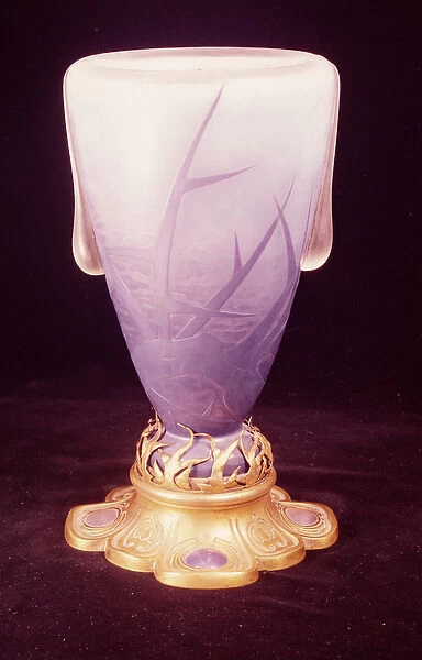 Favrile vase with ormolu base (glass)