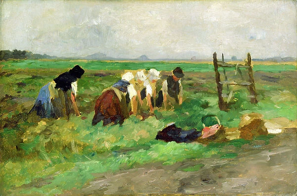 Field Workers, c. 1900 (oil on cardboard)