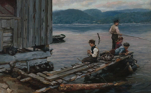 Fishing at the quay, 1901