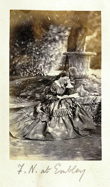 Florence Nightingale at Embley Park, 1858 (b  /  w photo) (see 321967)