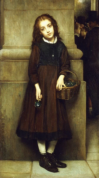 Flower Girl outside the Opera, 1873 (oil on canvas)