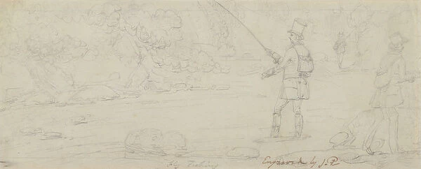 Fly Fishing (graphite on paper)