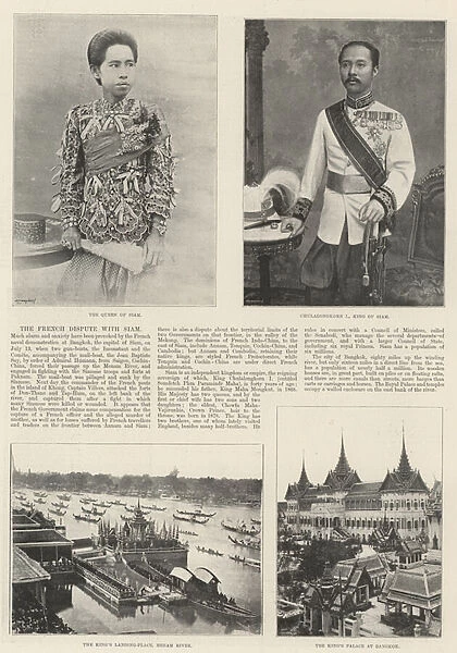 The French Dispute with Siam (b  /  w photo)