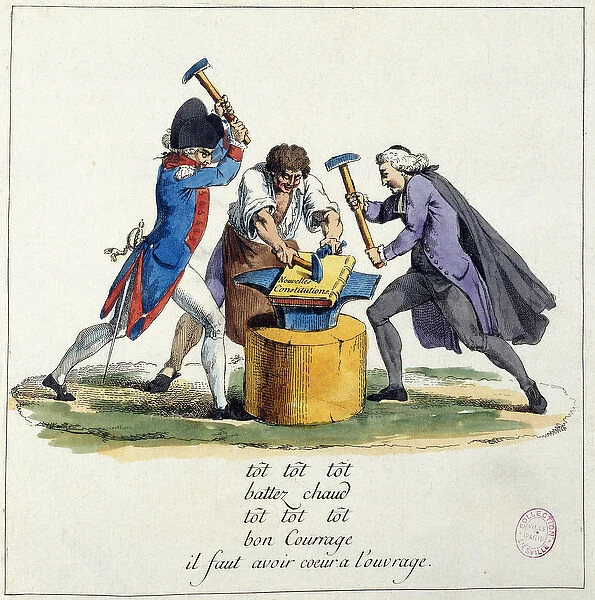 French Revolution: caricature on the three orders: '