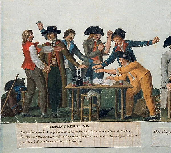 French Revolution: 'The Republican oath: the citizens take an oath of their