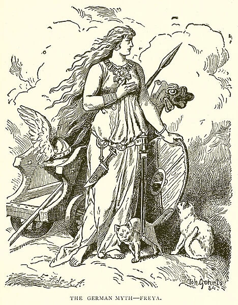 The German Myth--Freya (engraving)
