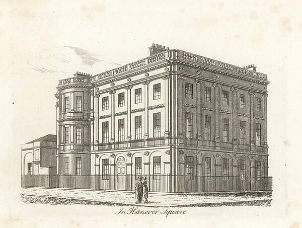 Harewood House, Hanover Square, London, 1807. 1808 (engraving)