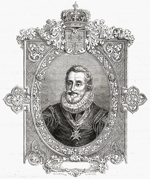 Henri IV, engraved by Pannemaker-Ligny, from Histoire de la Revolution Francaise