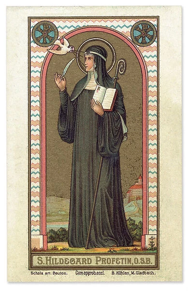 Hildegard of Bingen (chromolitho)