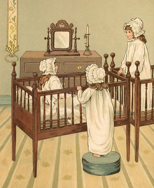 Home Life: Children in the Nursery, 1881 (chromolithograph)