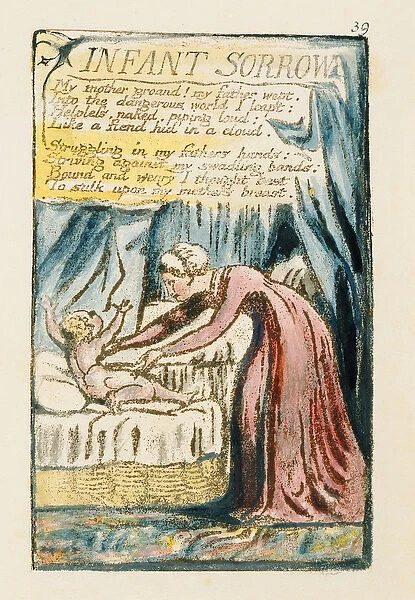 Infant Sorrow, plate 39 (Bentley 48) from Songs of Innocence and of Experience