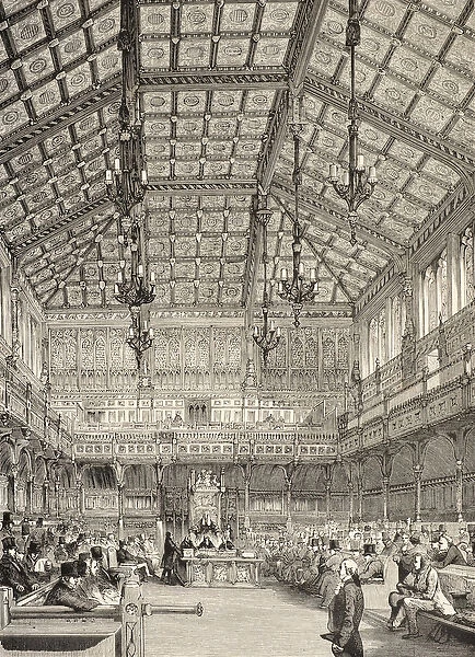 Interior of the House of Commons, from The National and Domestic History of