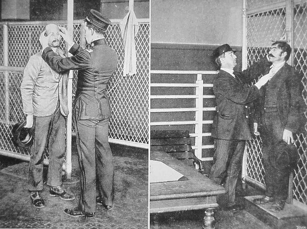 Italian immigrants undergoing medical examination on Ellis Island, New York, c