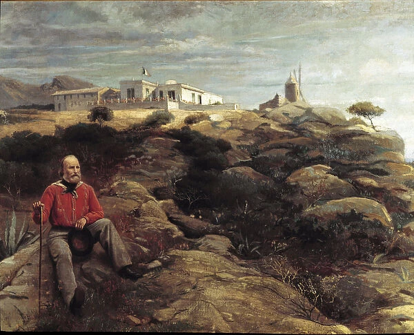 The Italian patriot Giuseppe Garibaldi on the island of Caprera, 1867 (painting)