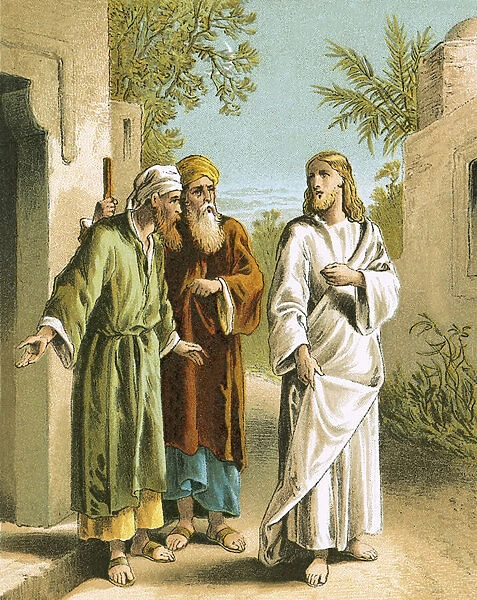 Jesus and the two disciples at Emmaus