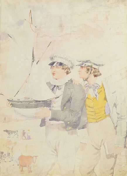 Juvenile Members of the Yacht Club, 1853 (w  /  c & graphite on paper)