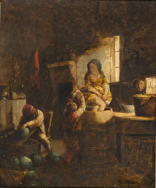 Kraut Making, c. 1859 (oil on canvas)