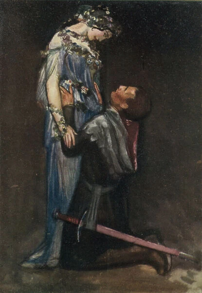 La Belle Dame Sans Merci by John Keats (colour litho)