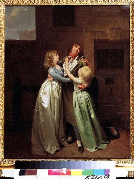 'La separation douloureuse'(A mournful parting) Peinture de Louis Leopold (Louis Leopold) Boilly (1761-1845) 1780 environ Musee Pouchkine, Moscou