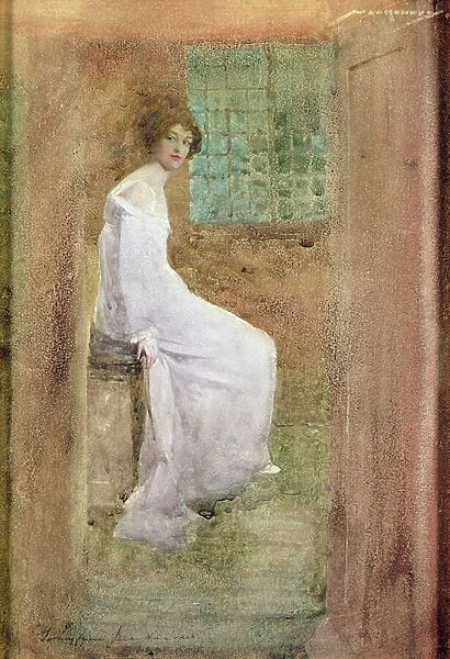Lady in white, 1904 (w / c on paper)