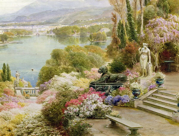 Lake Maggiore (w  /  c on paper) (detail of 381869)