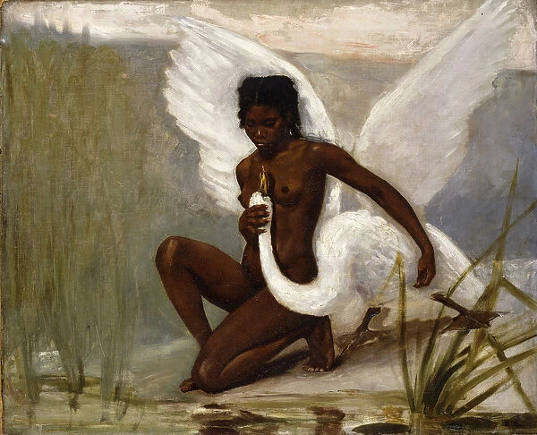 Leda and the Swan, (oil on canvas)