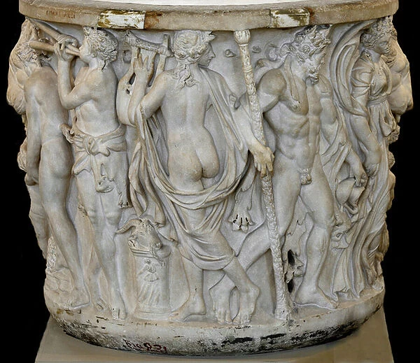 Lenos sarcophagus with DionysiaNu scenes (marble)