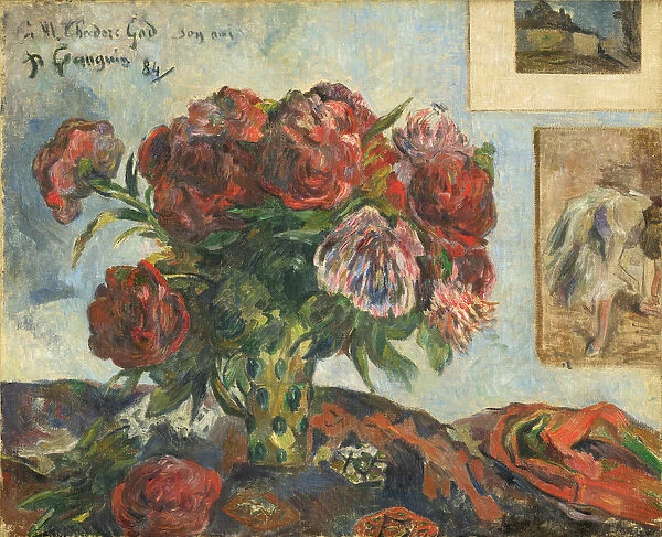 Still Life with Peonies, 1884 (oil on canvas)