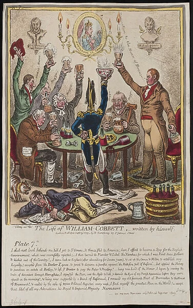 The Life of William Cobbett, written by himself, 1809 (coloured engraving)