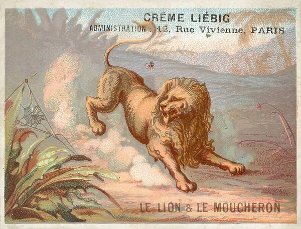 The Lion and the Mosquito (chromolitho)