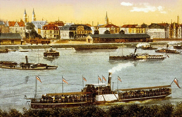Ludwigshafen Am Rhein, c. 1910 (colour litho)