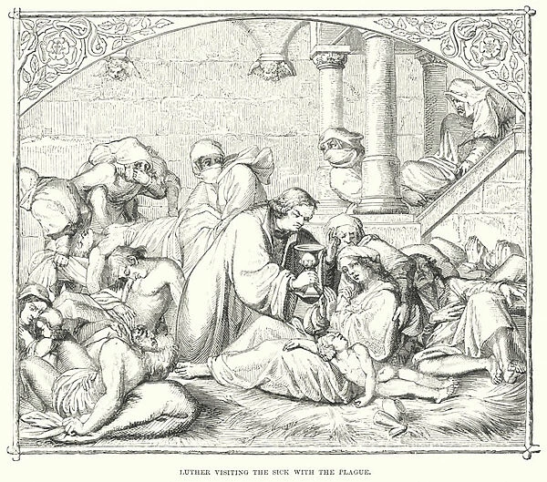 Luther visiting the Sick with the Plague (engraving)