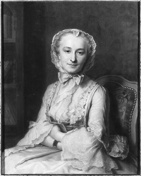 Mademoiselle Marie Salle, 1741 (pastel on paper) (b  /  w photo)
