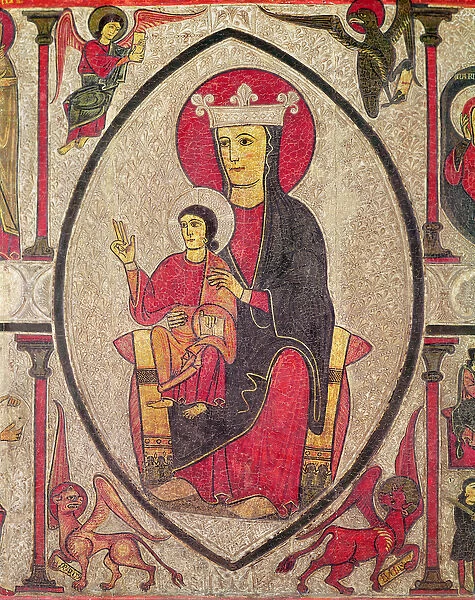 Madonna and Child, central panel of the Altar Frontal from the Church of Santa Maria de Cardet