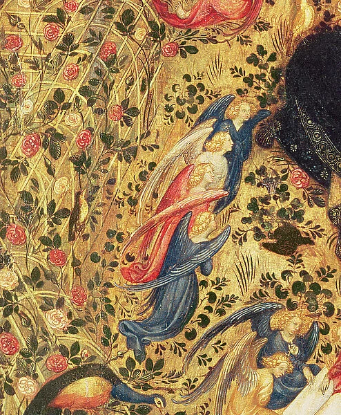 Madonna with a Rose Bush (oil on canvas) (detail of 222453)