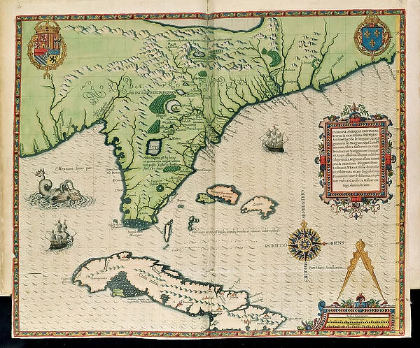 Map of Florida, from Brevis Narratio