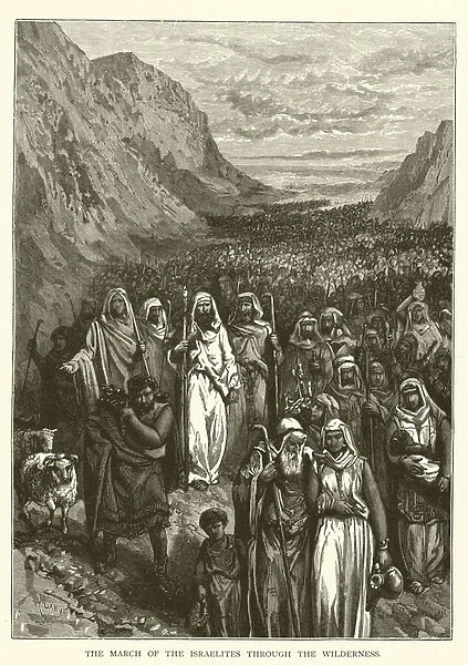 The March of the Israelites through the wilderness (engraving)