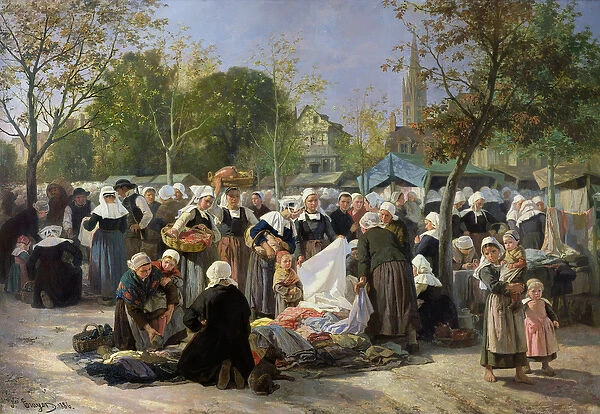 The Material Market (oil on canvas)