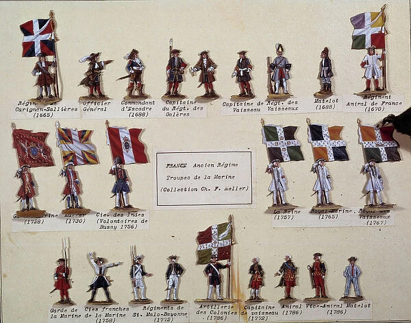 Military costumes of the French navy under the Ancien Regime