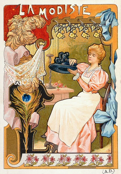 The Milliner, from a series of lithographs depicting different trades